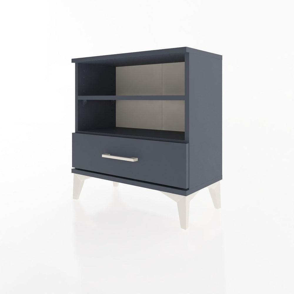 Woodntry Modular Nightstand Anthracite 60x30x52 cm with Drawers and Shelves CR4-2