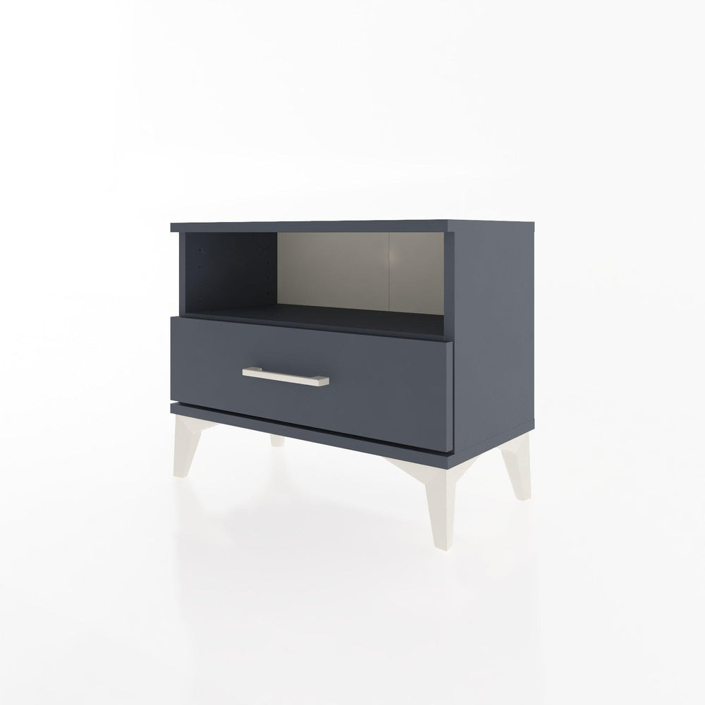 Woodntry Modular Nightstand Anthracite 60x30x36 cm with Drawers and Shelves CR4-2