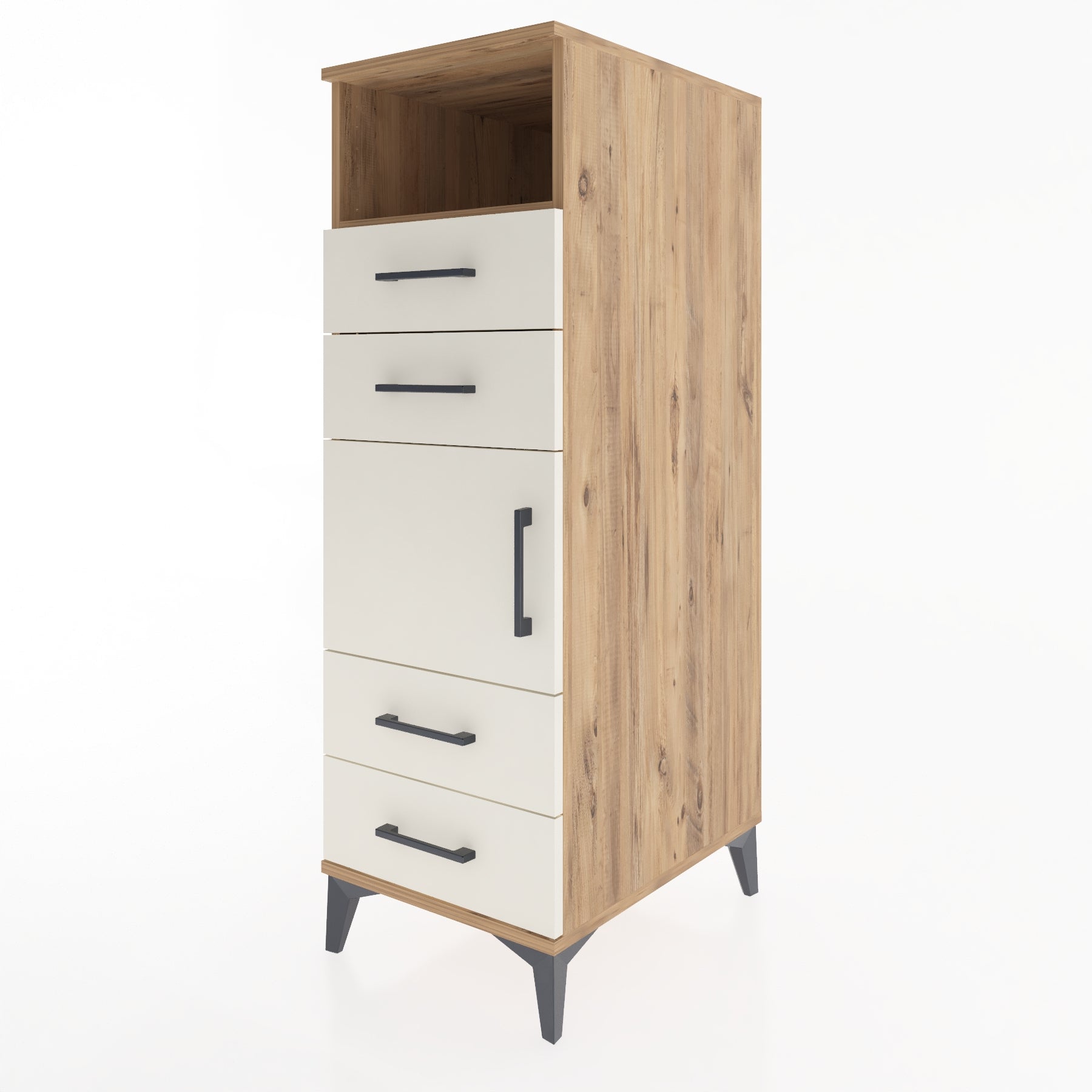 Woodntry Modüler Dolap Çam 44x59x122 cm Fonksiyonel F54-3