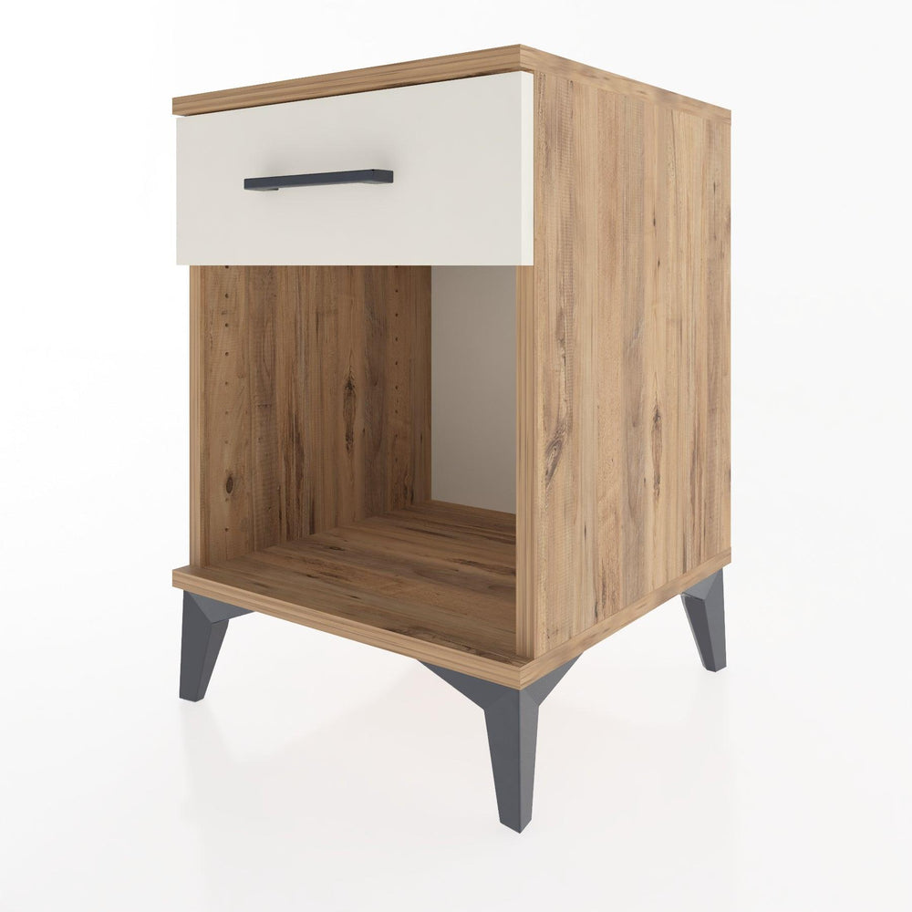 Woodntry Modular Nightstand Pine 44x44x52 cm with Drawers and Shelves CR4-3