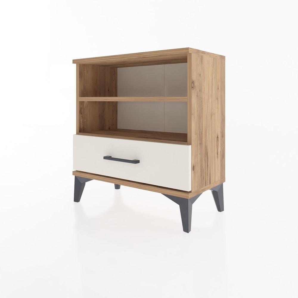 Woodntry Modular Nightstand Pine 60x30x52 cm with Drawers and Shelves CR4-3