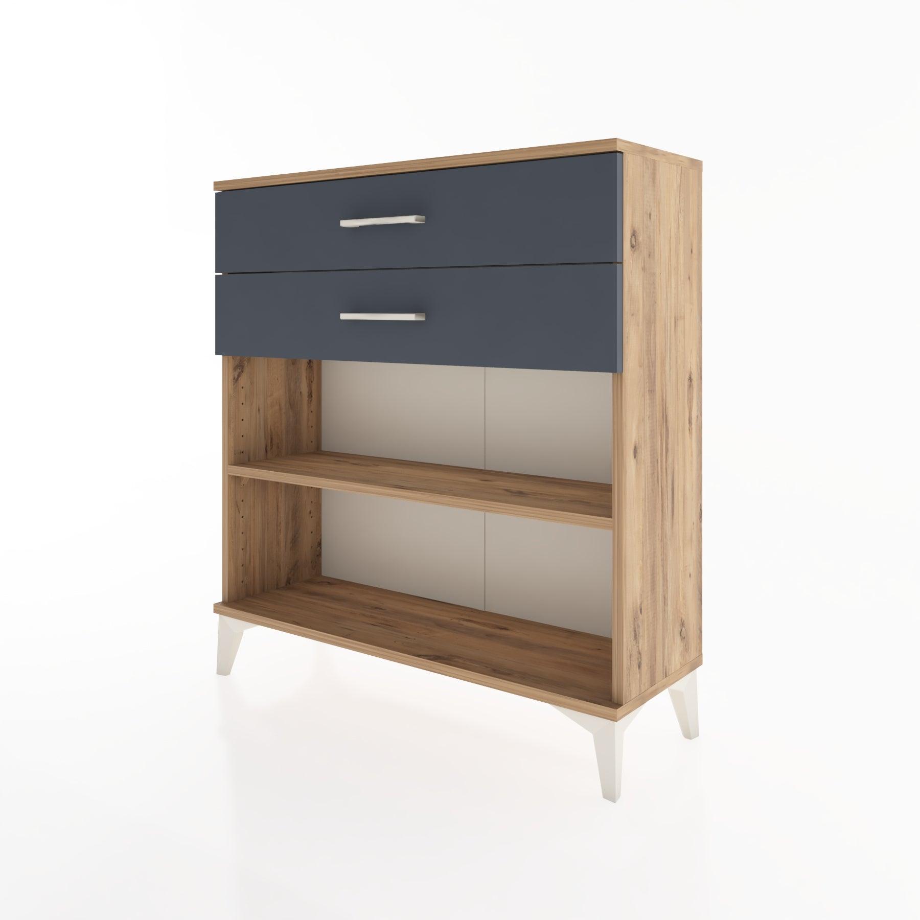Woodntry Modular Dresser Pine 88x30x84 cm with Drawers and Shelves CR4-3