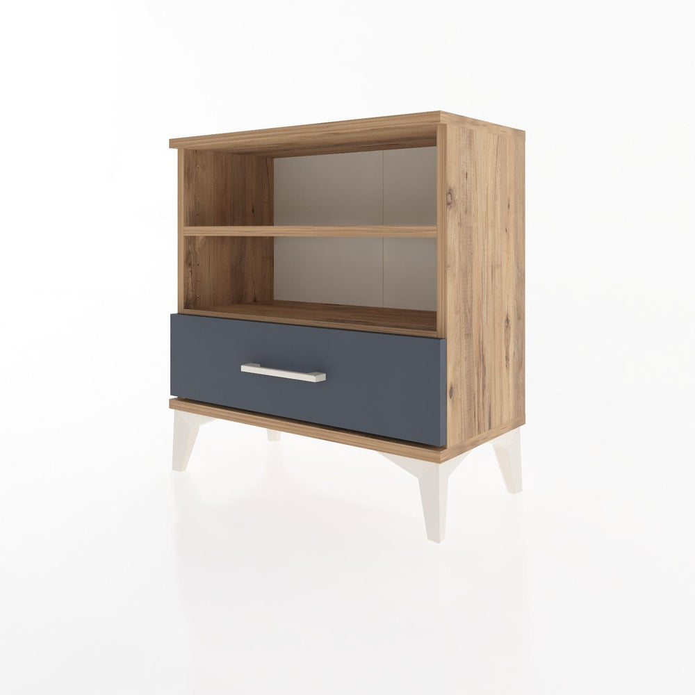 Woodntry Modular Nightstand Pine 60x30x52 cm with Drawers and Shelves CR4-3
