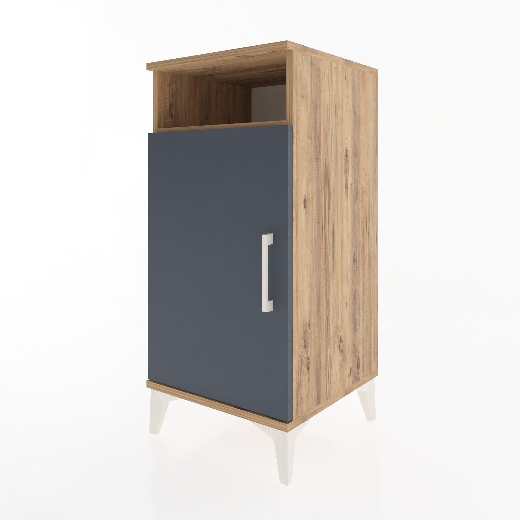 Woodntry Modular Nightstand Pine 44x44x84 cm with Cover and Shelf KR26-3