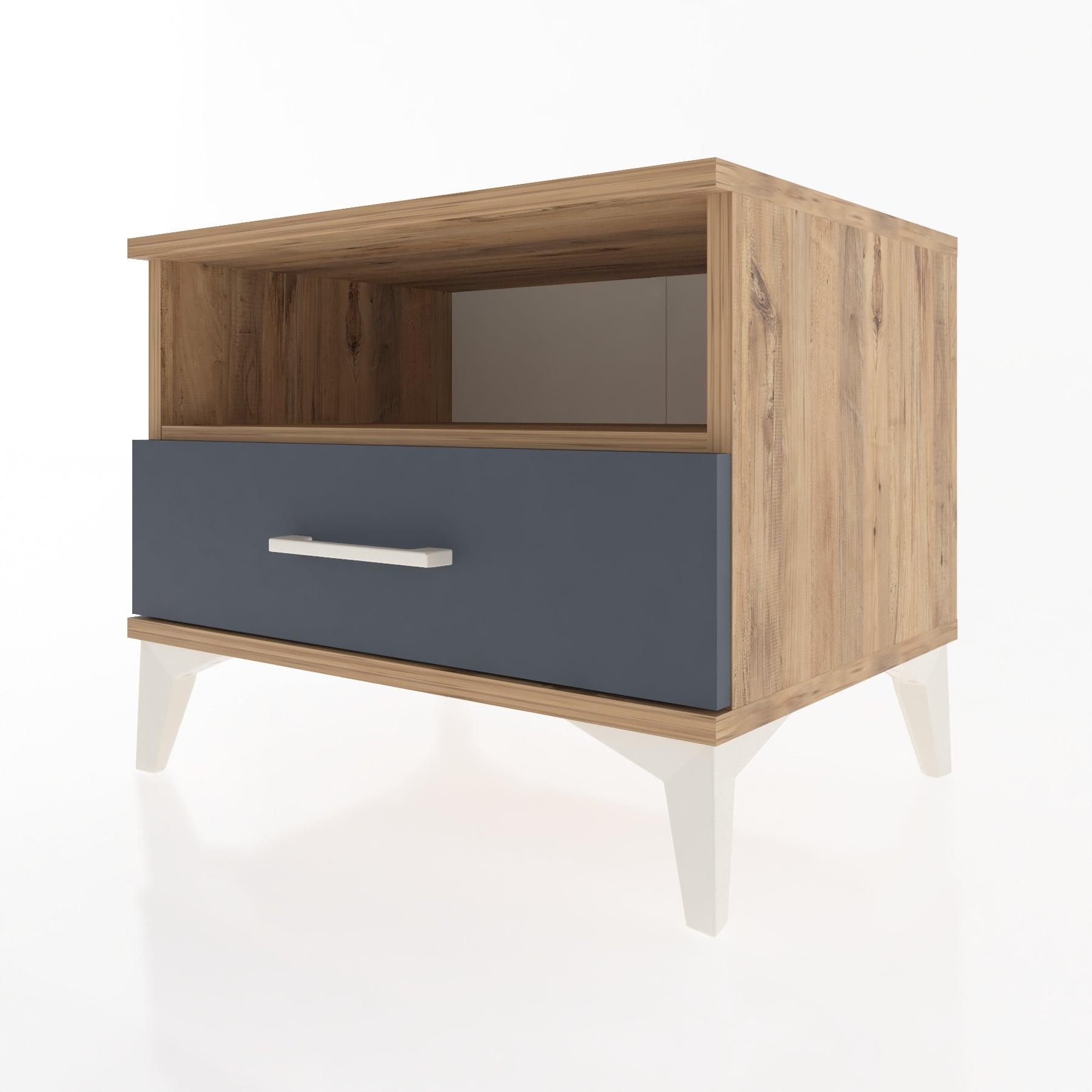 Woodntry Modular Nightstand Pine 60x44x68 cm with Drawers and Shelves CR4-3