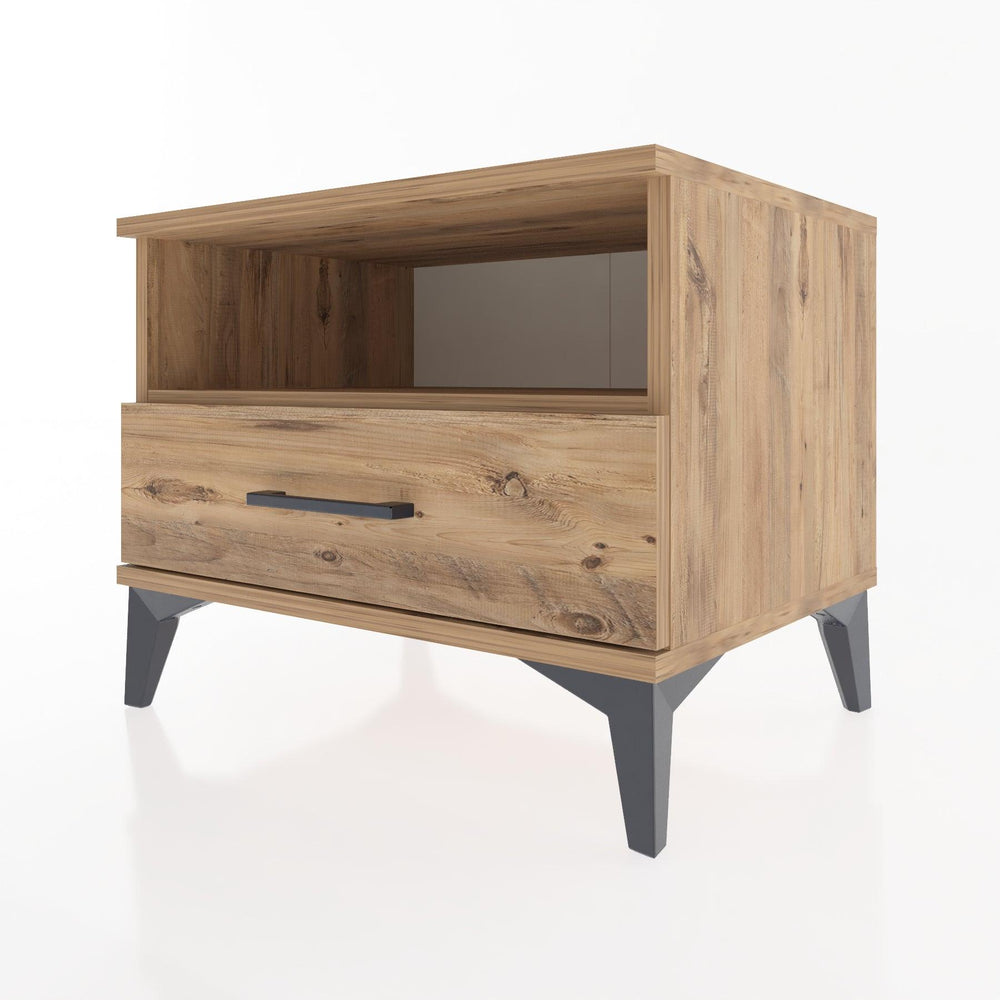 Woodntry Modüler Komodin Çam 60x44x68 cm Çekmeceli ve Raflı CR4-3