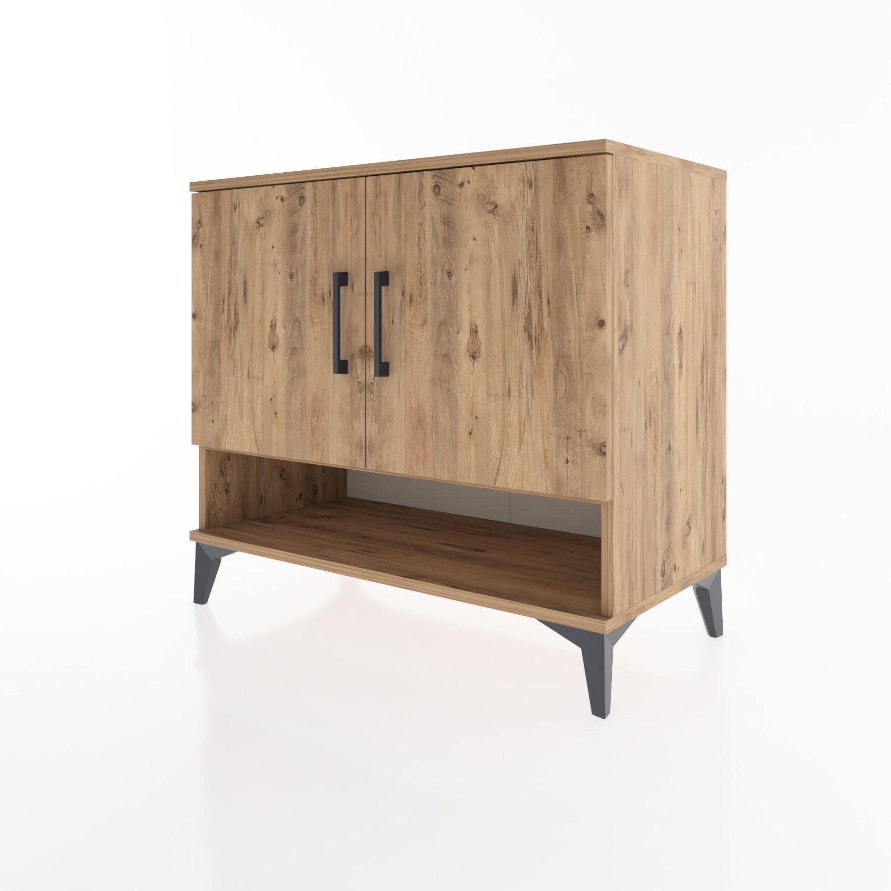 Woodntry Modüler Şifonyer Çam 88x44x68 cm Kapaklı ve Raflı KR4-3