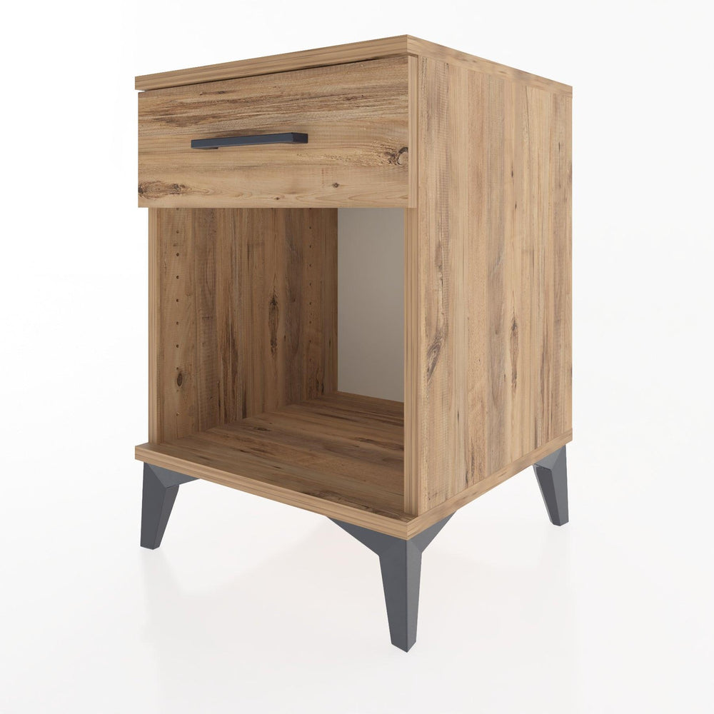 Woodntry Modular Nightstand Pine 44x44x52 cm with Drawers and Shelves CR4-3