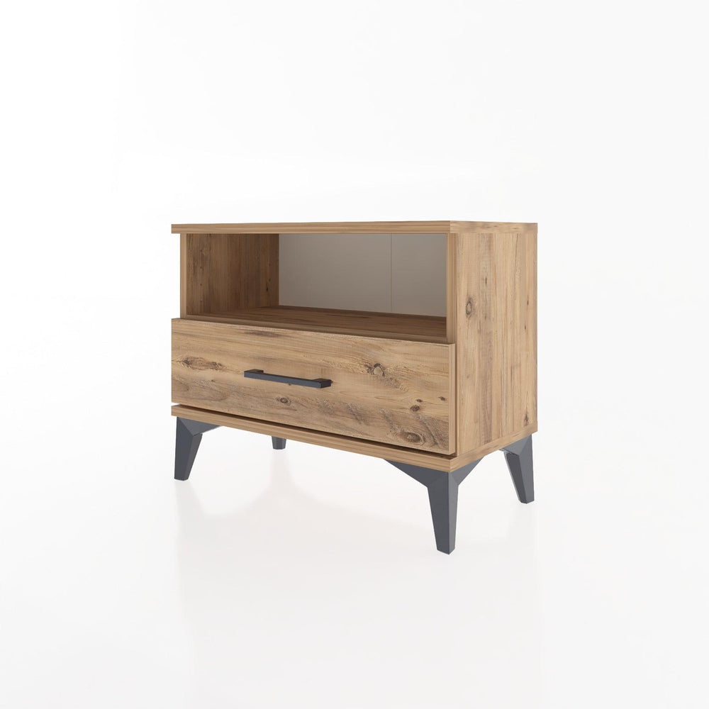 Woodntry Modular Nightstand Pine 60x30x36 cm with Drawers and Shelves CR4-3