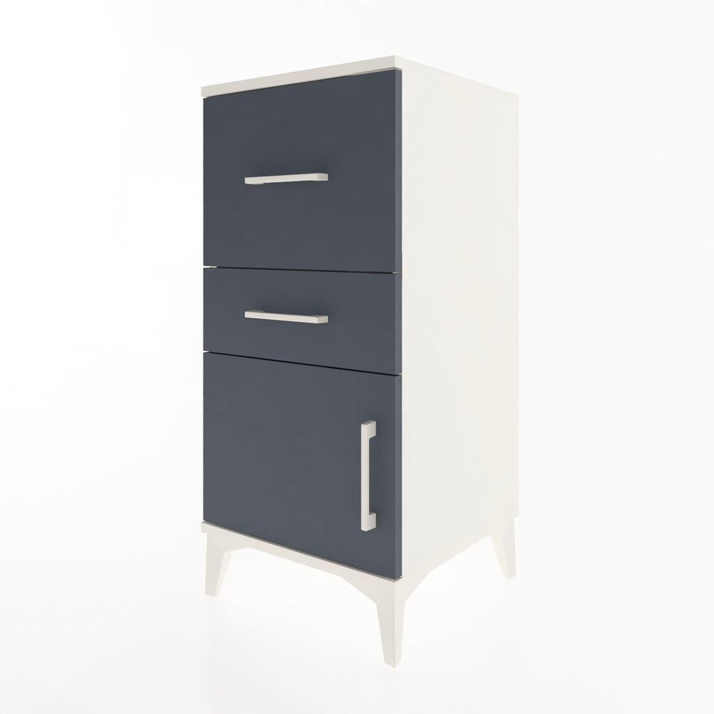 Woodntry Modular Nightstand Moonstone 44x44x84 cm with Cover and Drawer KC49-1
