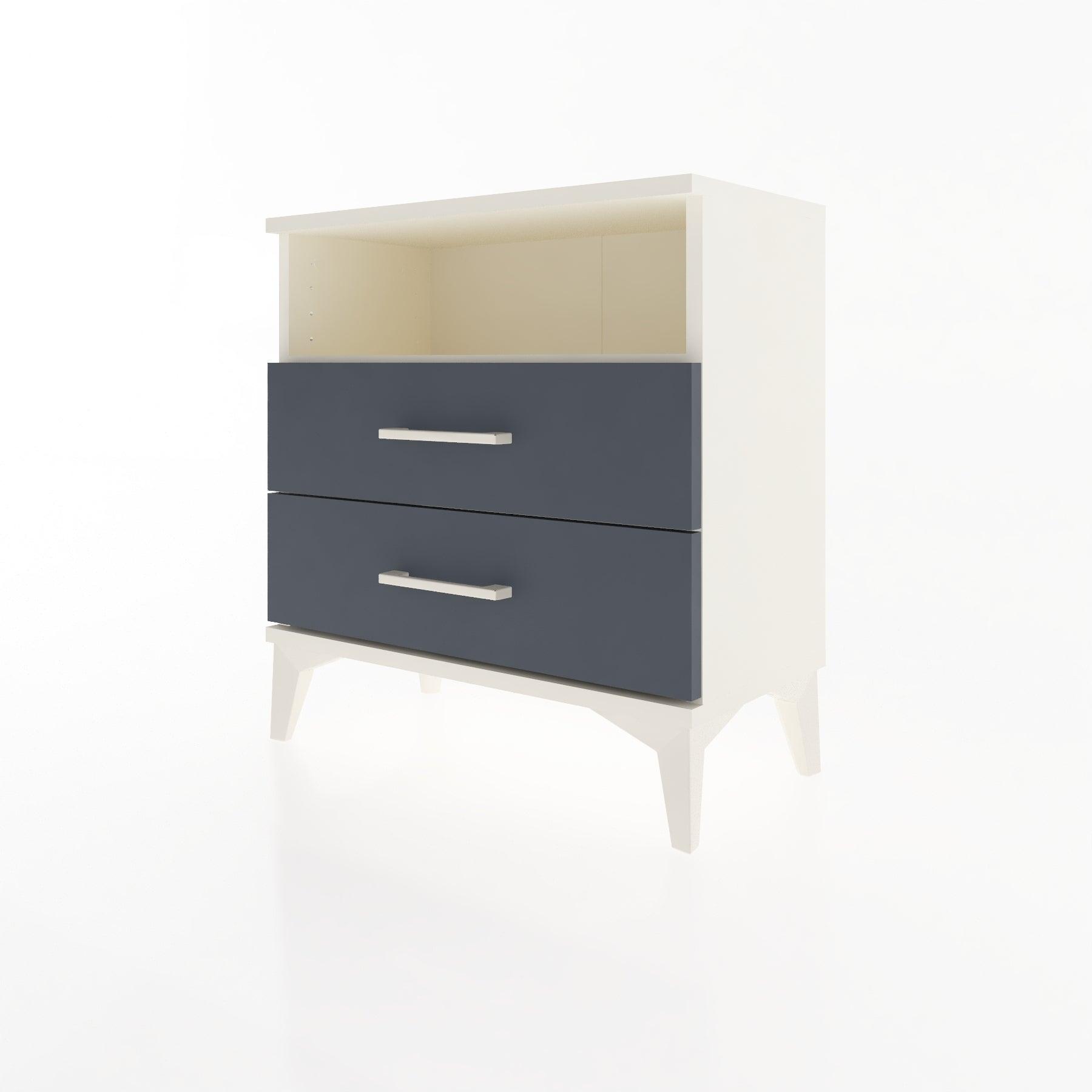 Woodntry Modular Nightstand Moonstone 60x30x52 cm with Drawer and Shelf CR5-1