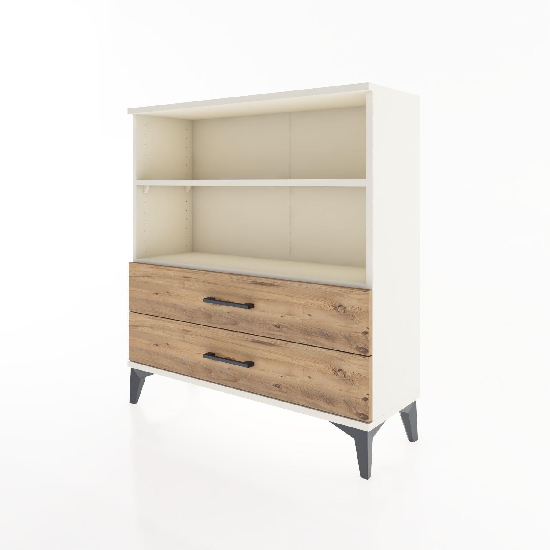 Woodntry Modular Dresser Moonstone 88x30x84 cm with Drawers and Shelves CR5-1