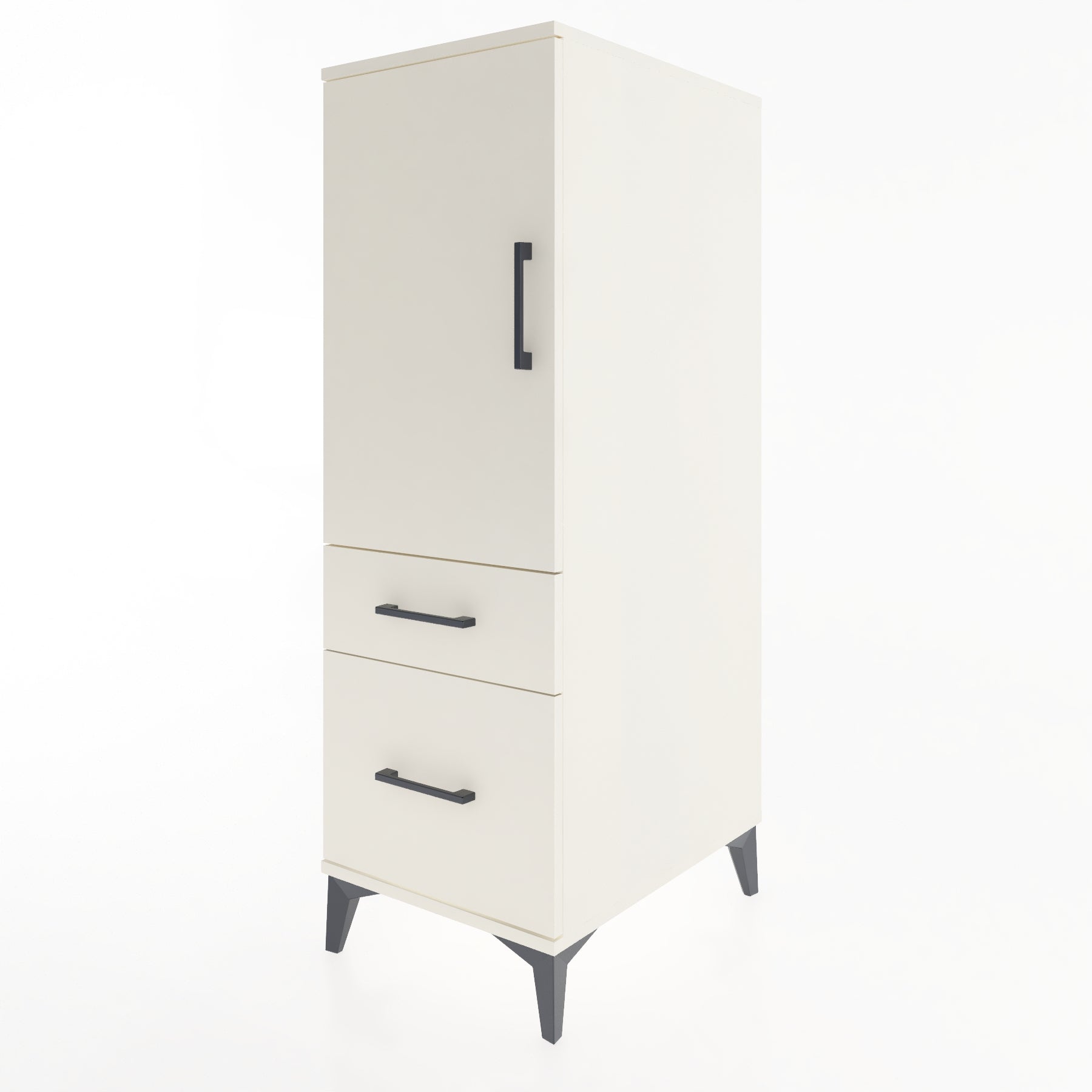 Woodntry Modular Cabinet Moonstone 44x59x122 cm with Doors and Drawers KC105-1