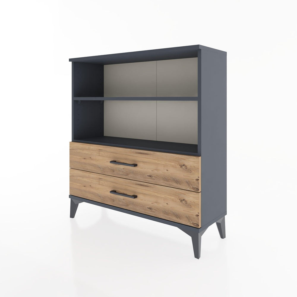 Woodntry Modular Dresser Anthracite 88x30x84 cm with Drawers and Shelves CR5-2