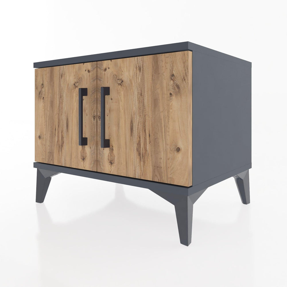 Woodntry Modular Nightstand Anthracite 60x44x68 cm Lidded K5-2