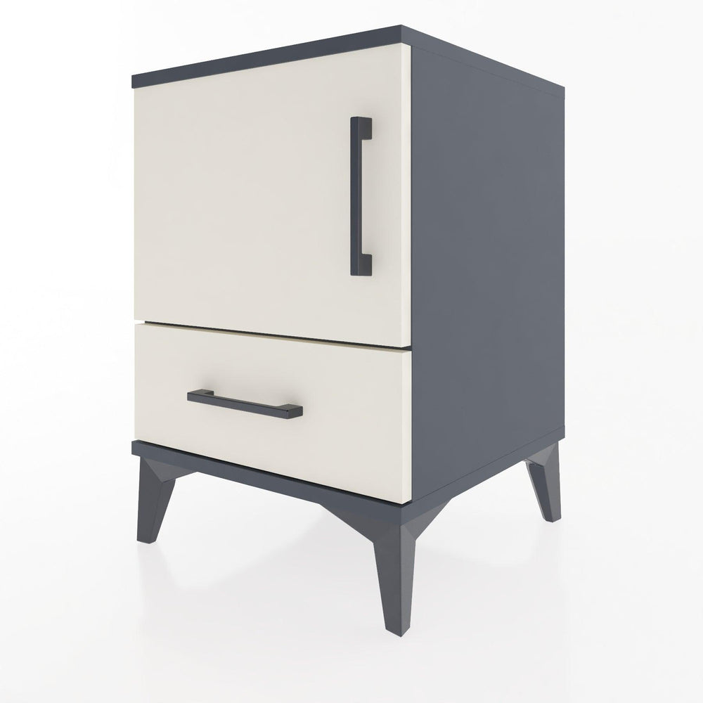 Woodntry Modular Nightstand Anthracite 44x44x52 cm with Cover and Drawer KC5-2