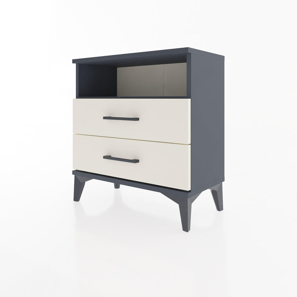 Woodntry Modular Nightstand Anthracite 60x30x52 cm with Drawers and Shelves CR5-2
