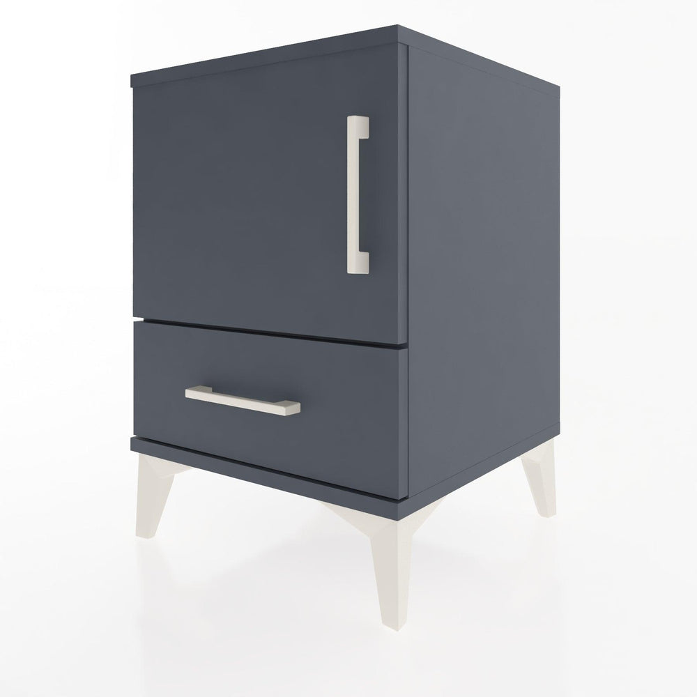 Woodntry Modular Nightstand Anthracite 44x44x52 cm with Cover and Drawer KC5-2