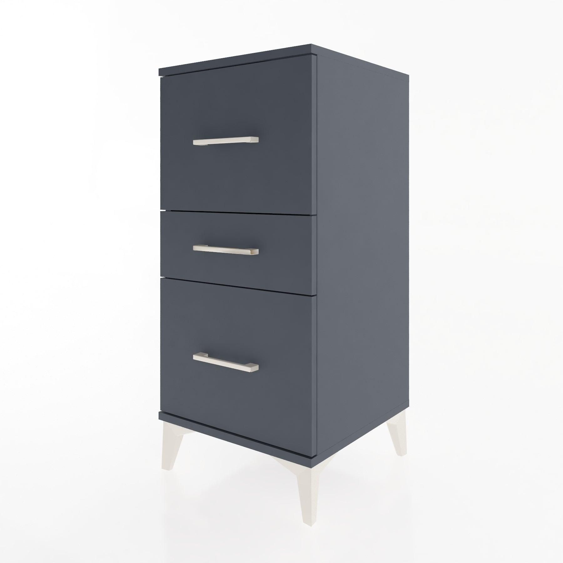Woodntry Modular Nightstand Anthracite 44x44x84 cm Drawer C5-2