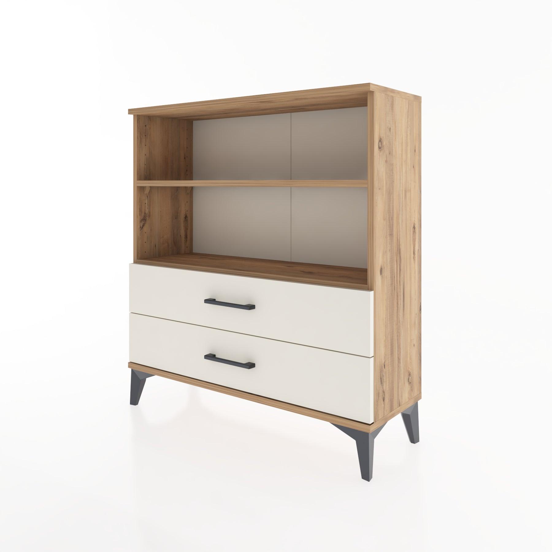 Woodntry Modular Dresser Pine 88x30x84 cm with Drawers and Shelves CR5-3