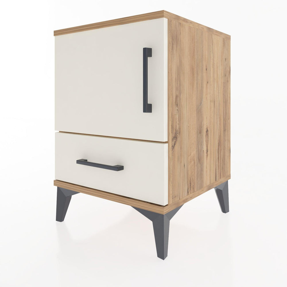 Woodntry Modular Nightstand Pine 44x44x52 cm with Cover and Drawer KC5-3