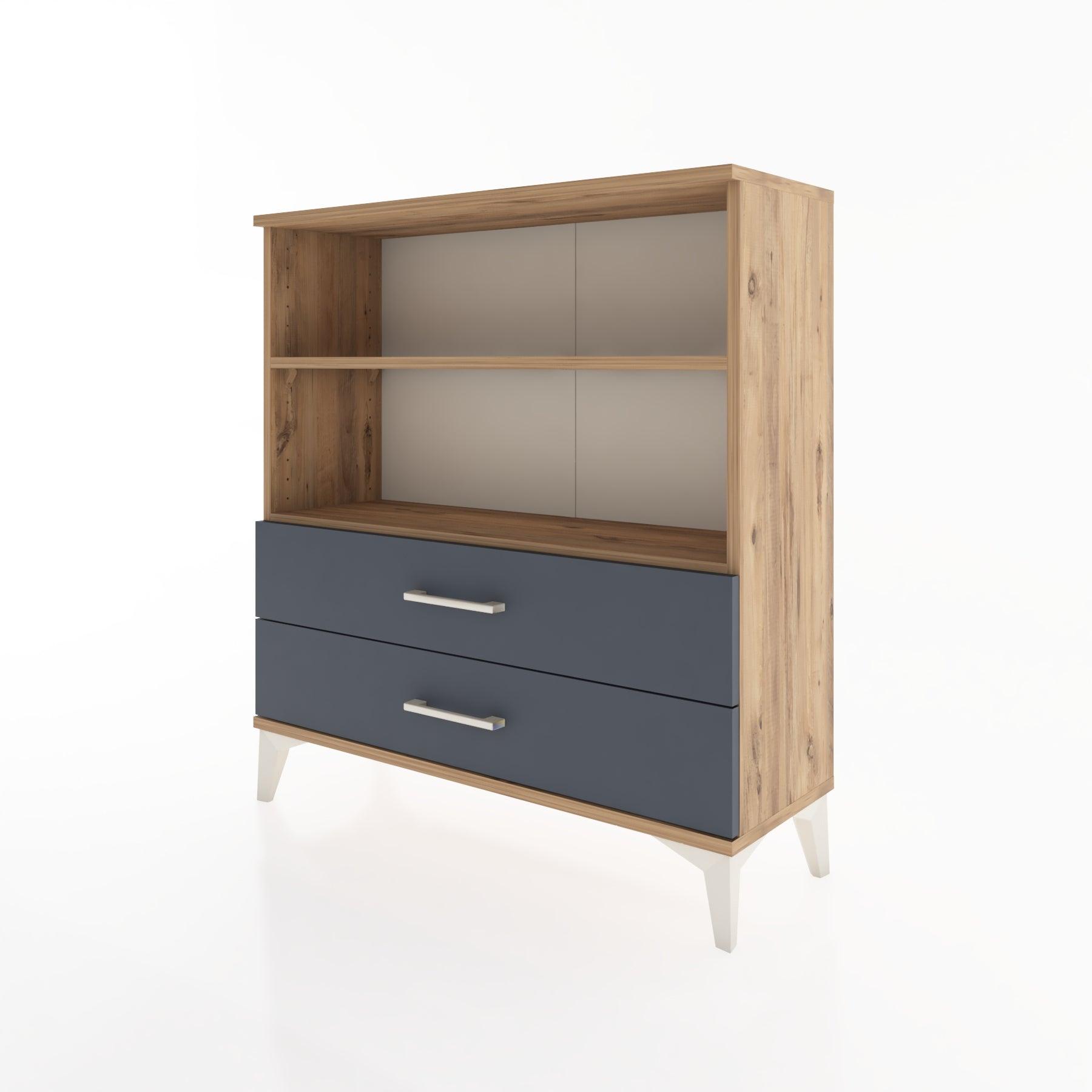 Woodntry Modular Dresser Pine 88x30x84 cm with Drawers and Shelves CR5-3