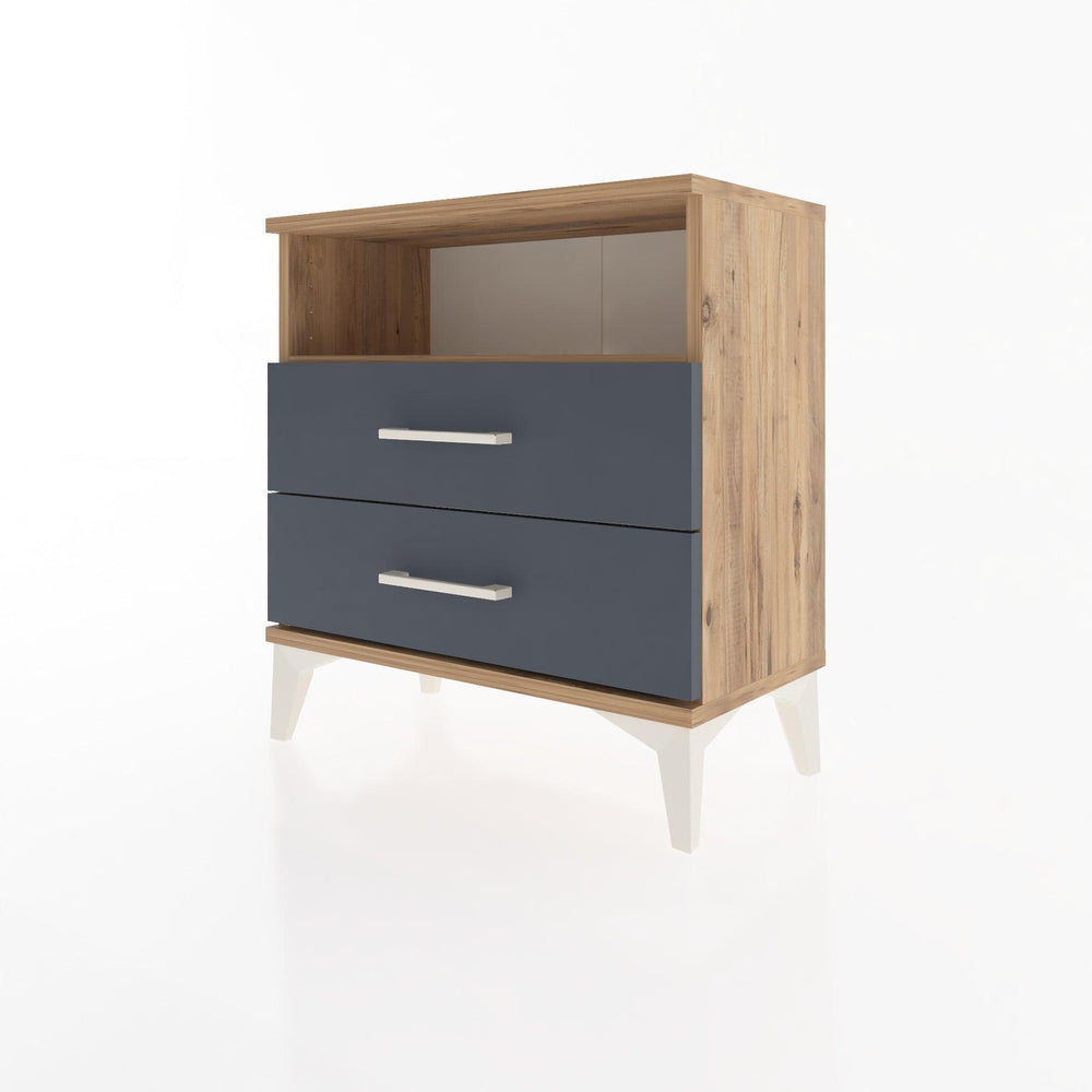 Woodntry Modular Nightstand Pine 60x30x52 cm with Drawers and Shelves CR5-3