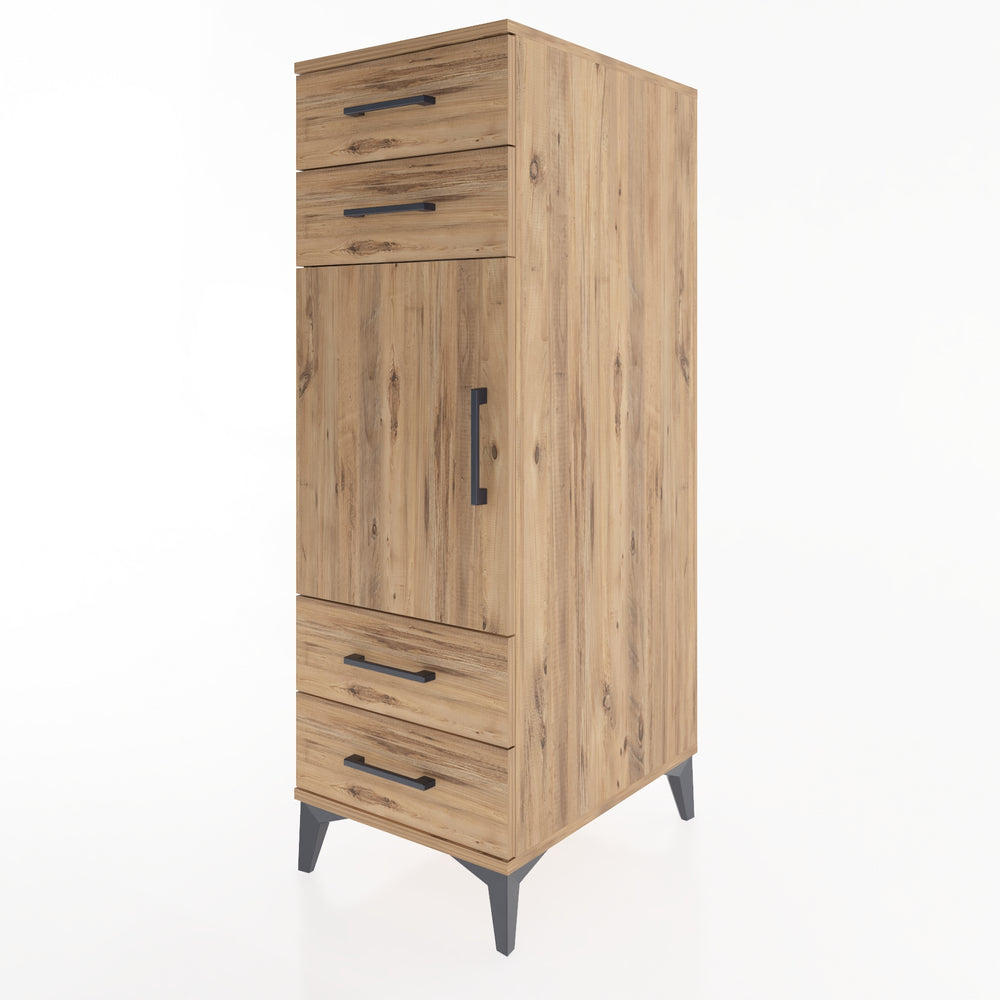 Woodntry Modular Cabinet Pine 44x59x122 cm with Doors and Drawers KC55-3