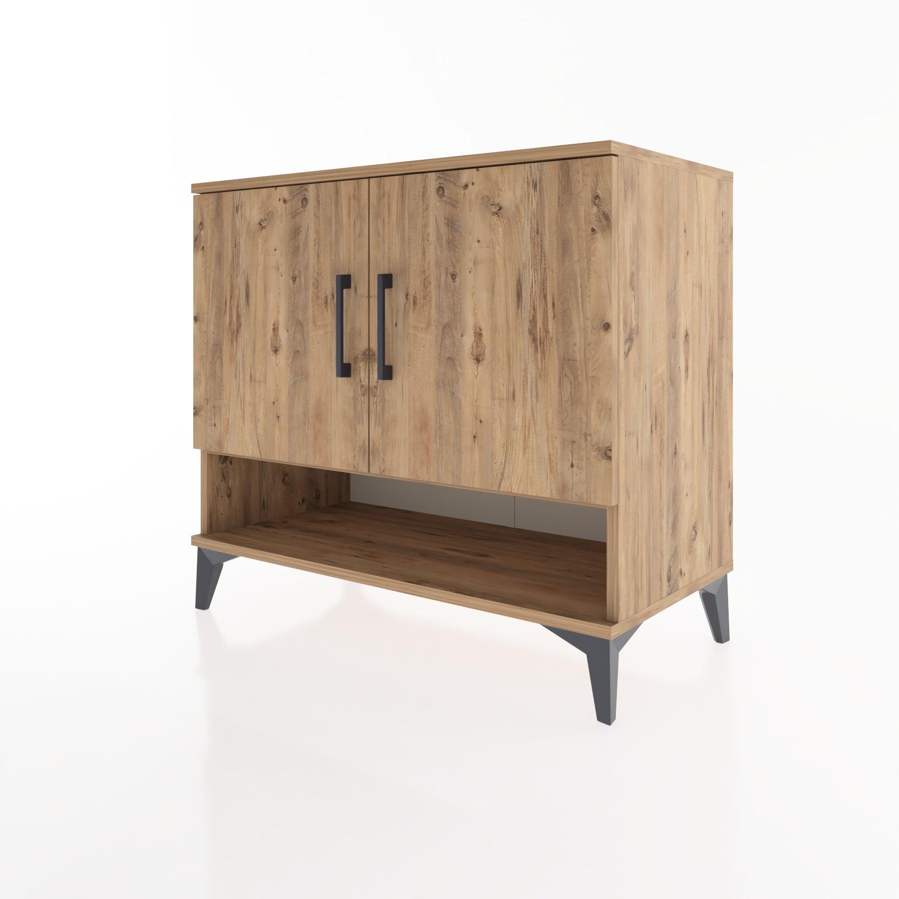 Woodntry Modüler Şifonyer Çam 88x44x68 cm Kapaklı ve Raflı KR5-3