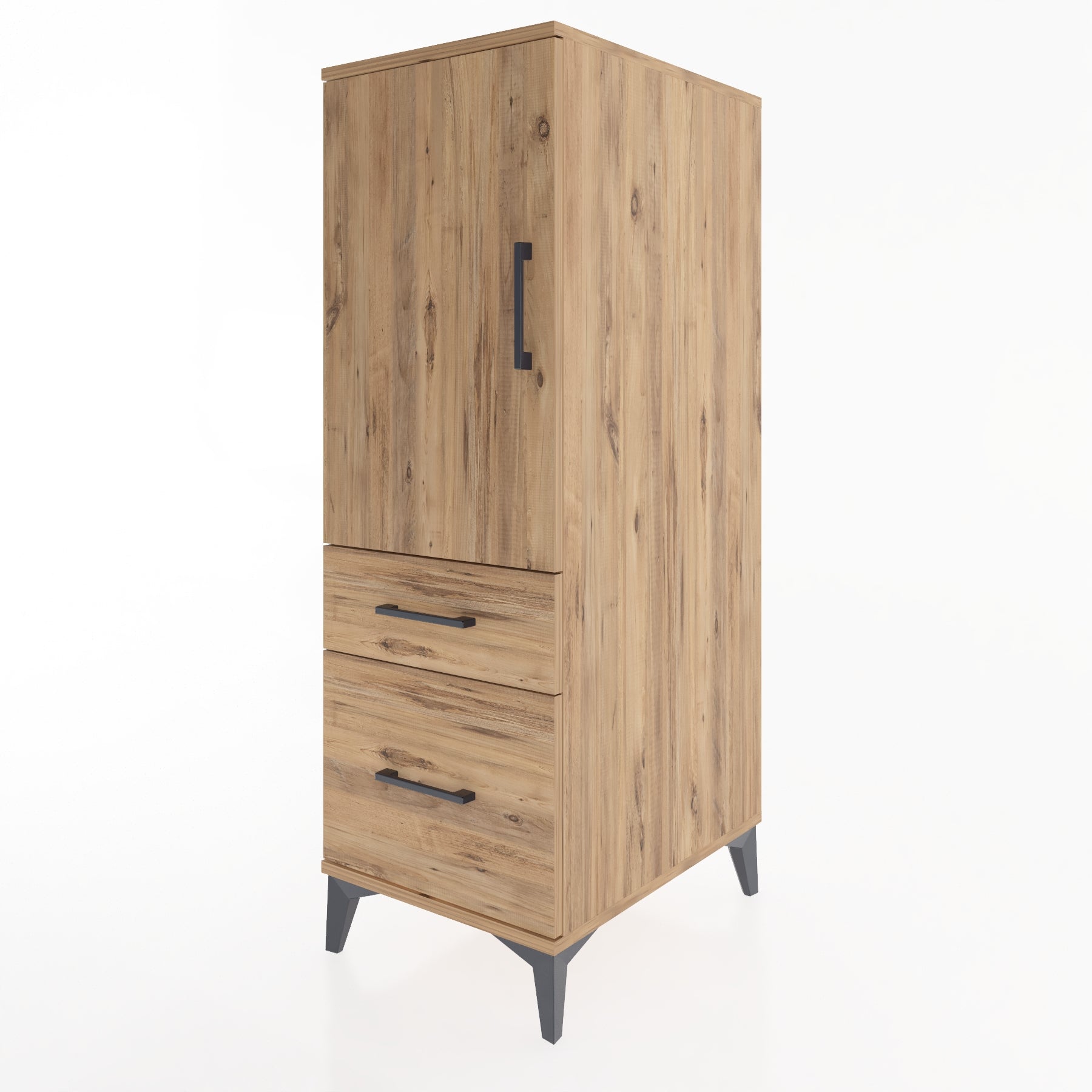 Woodntry Modular Cabinet Pine 44x59x122 cm with Doors and Drawers KC105-3