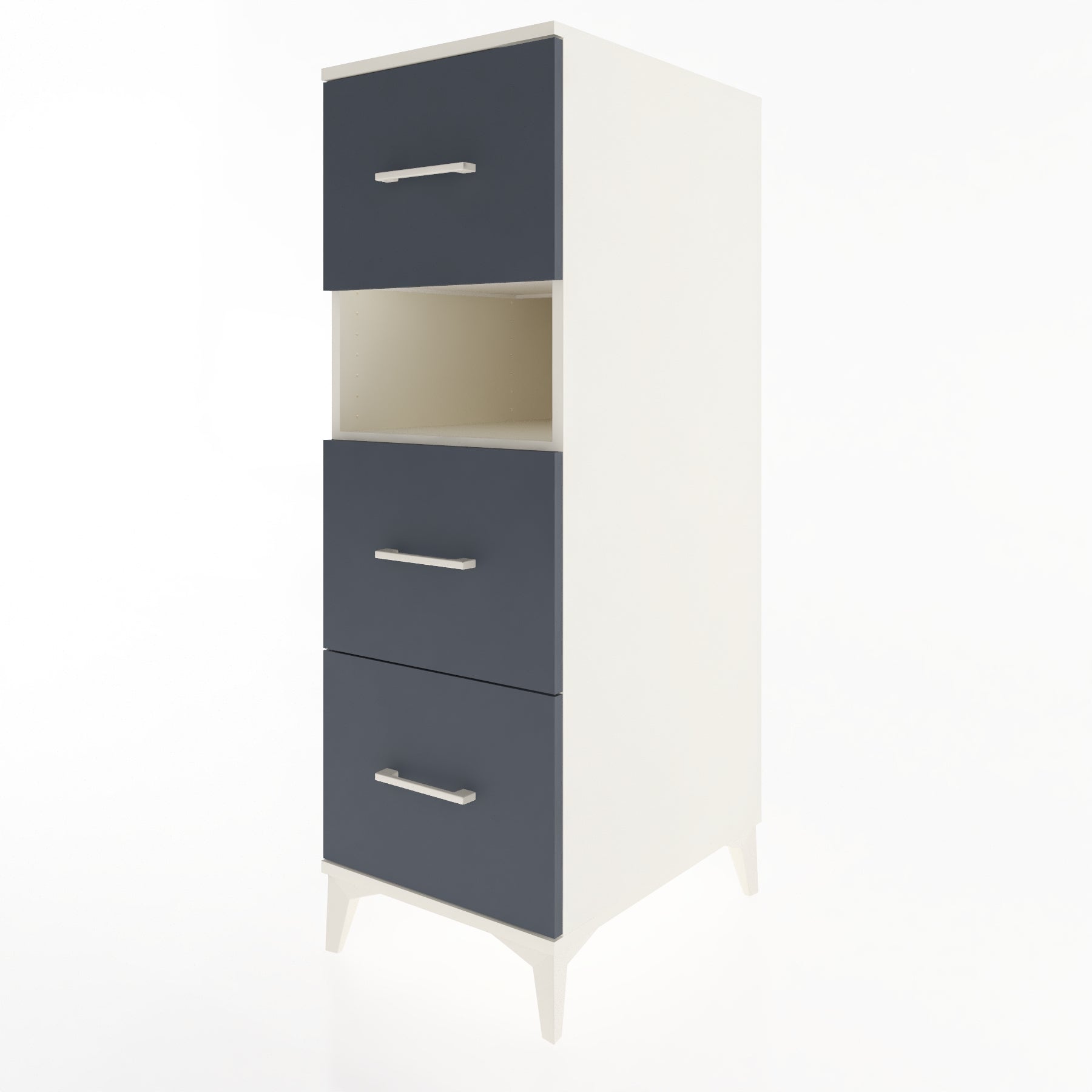 Woodntry Modular Cabinet Moonstone 44x59x122 cm with Drawers and Shelves CR106-1