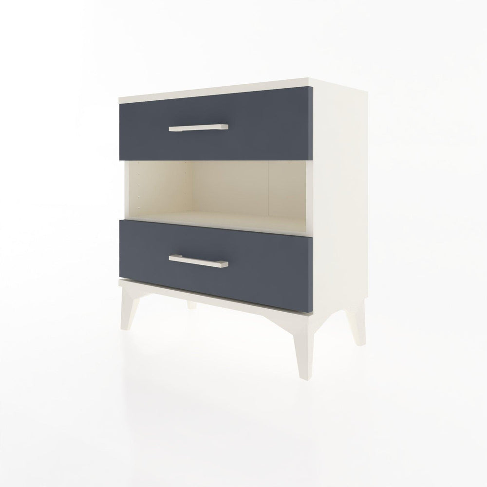 Woodntry Modular Nightstand Moonstone 60x30x52 cm with Drawer and Shelf CR6-1