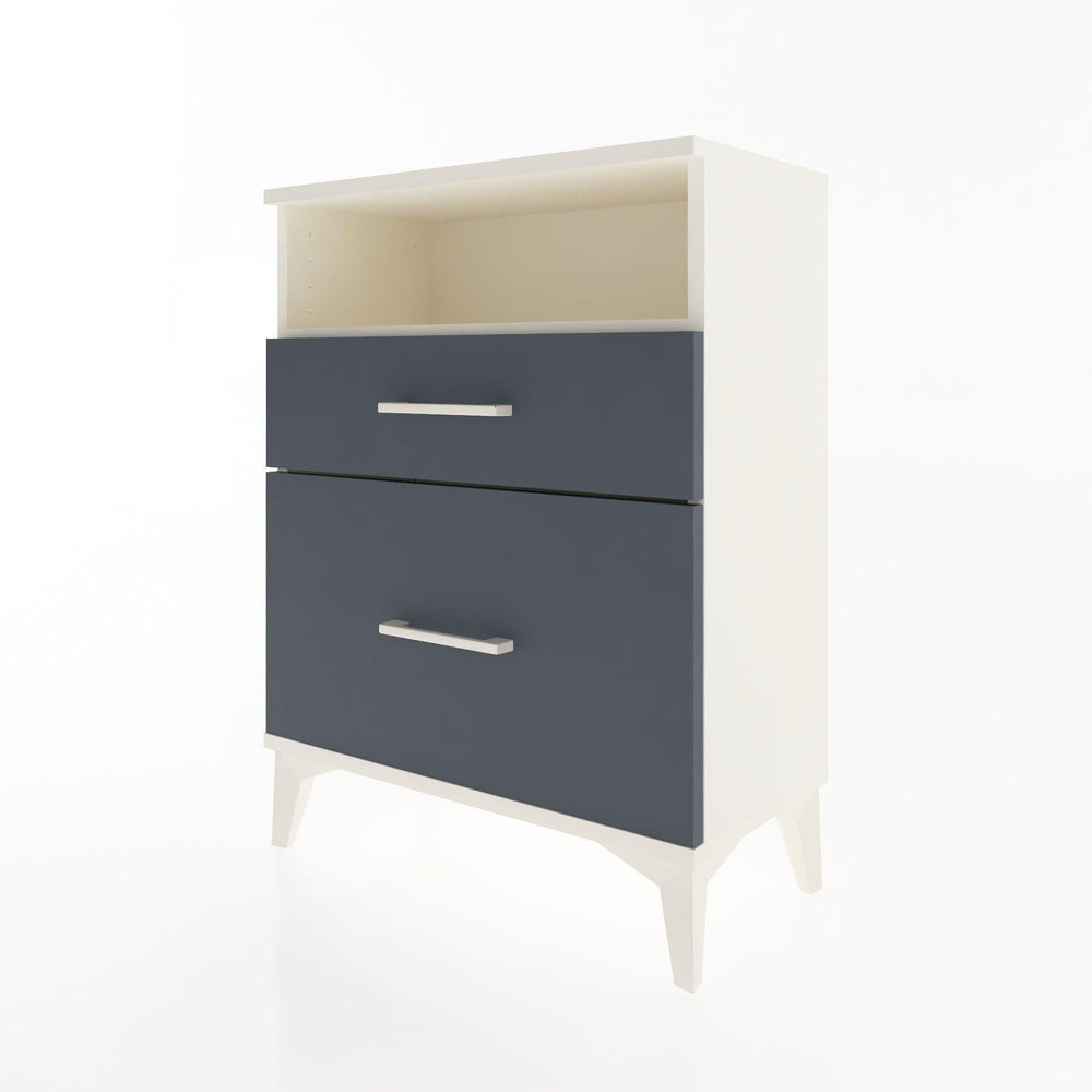 Woodntry Modular Nightstand Moonstone 60x30x68 cm with Drawer and Shelf CR6-1