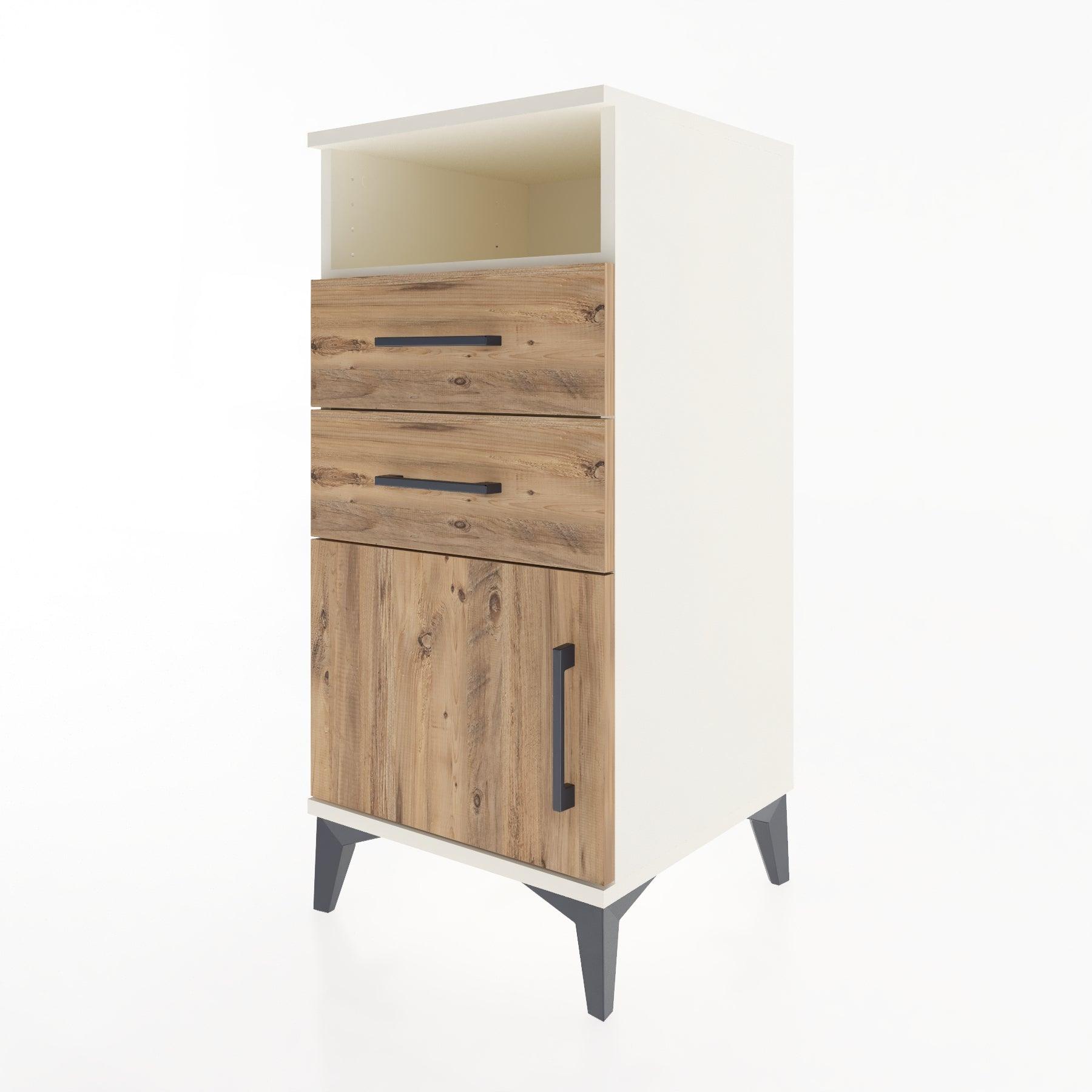Woodntry Modular Nightstand Moonstone 44x44x84 cm Functional F50-1