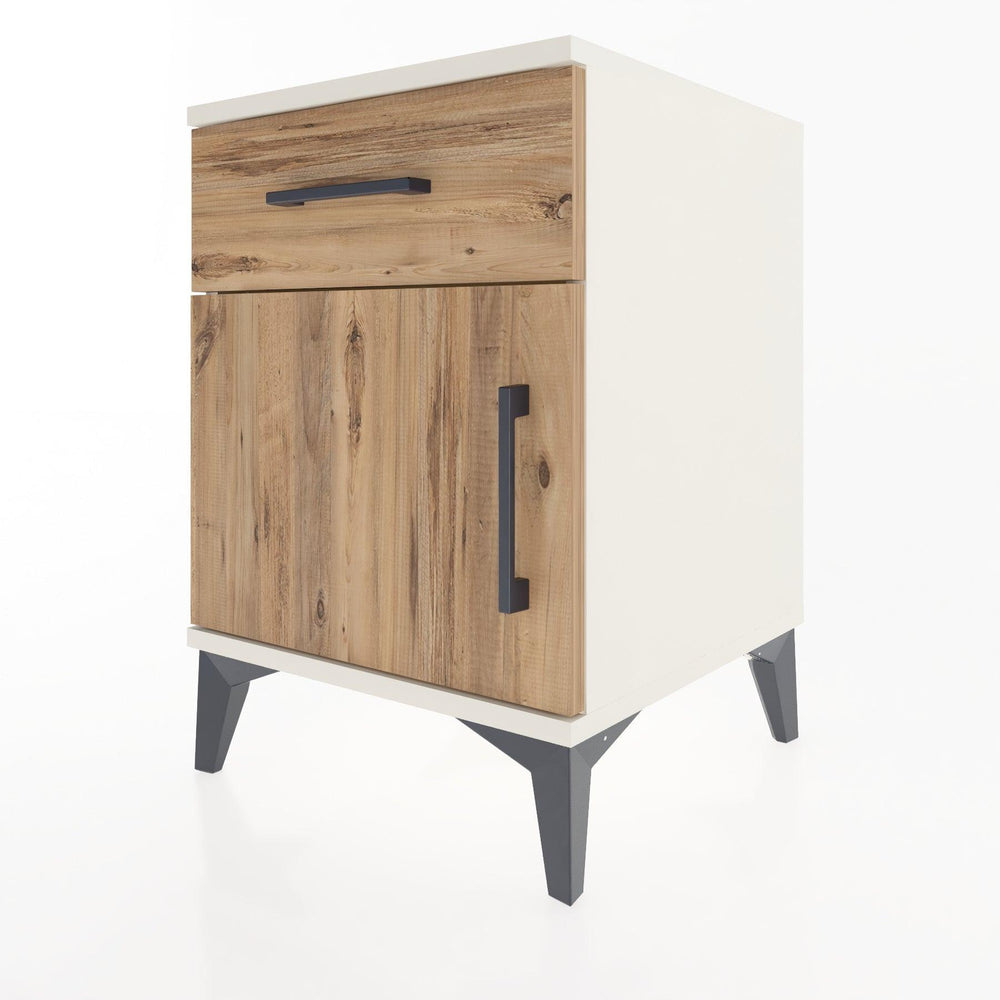 Woodntry Modular Nightstand Moonstone 44x44x52 cm with Cover and Drawer KC6-1