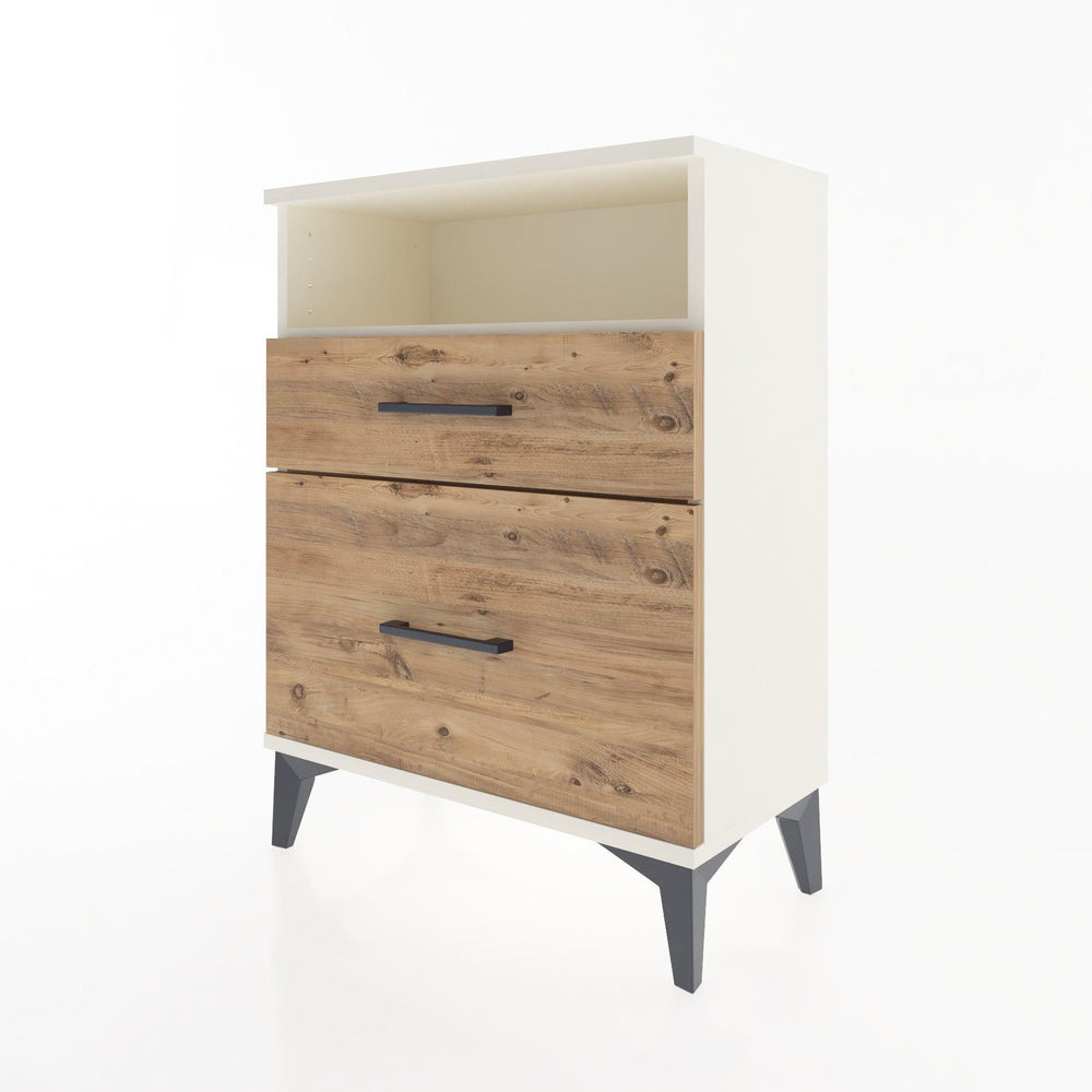 Woodntry Modular Nightstand Moonstone 60x30x68 cm with Drawer and Shelf CR6-1