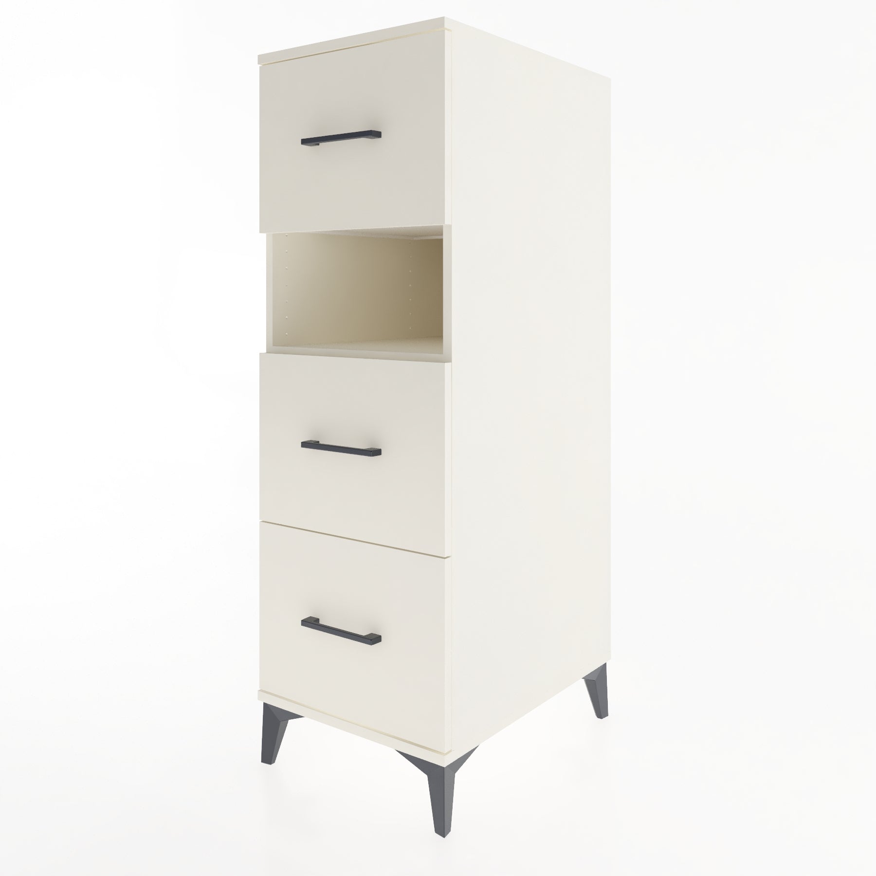 Woodntry Modular Cabinet Moonstone 44x59x122 cm with Drawers and Shelves CR106-1