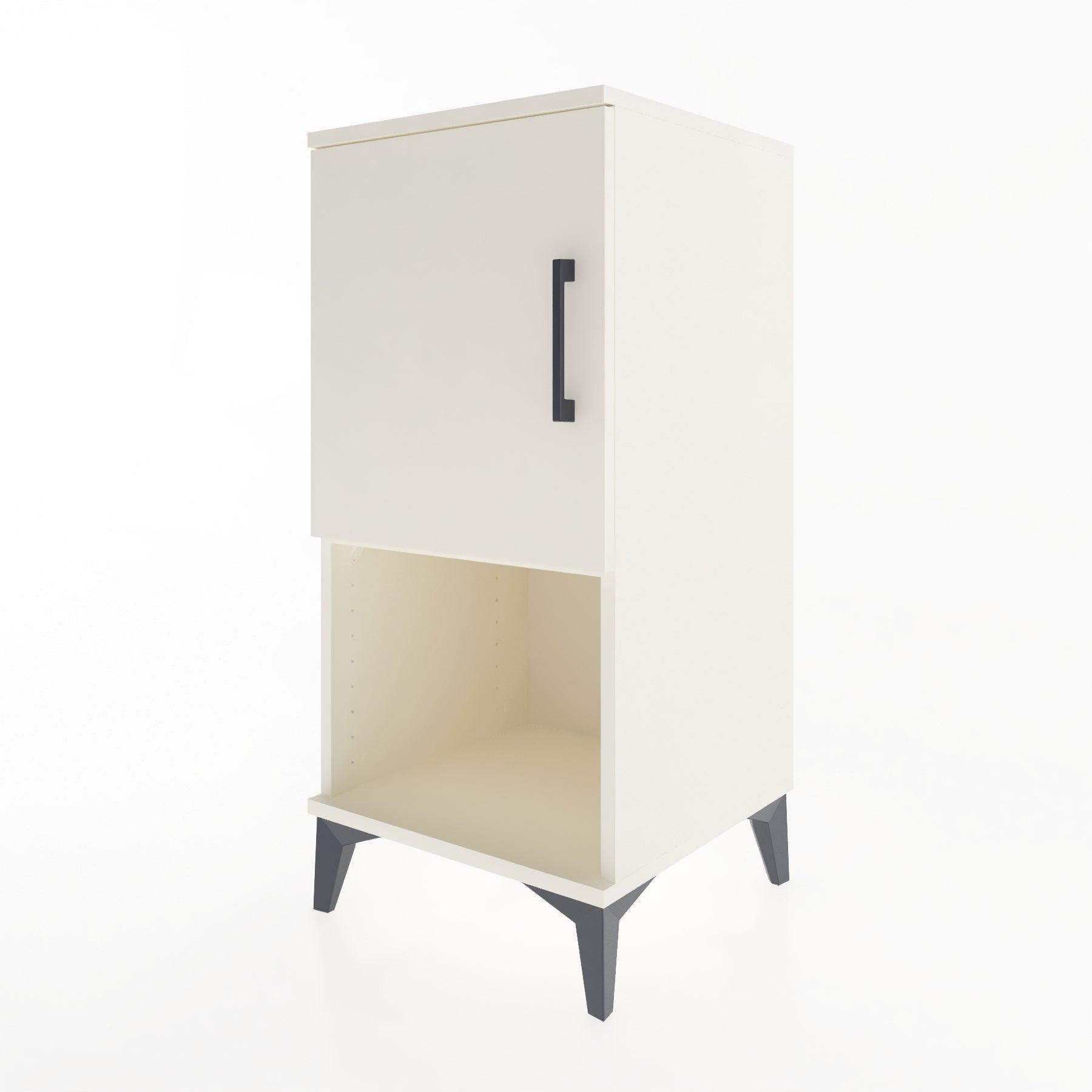 Woodntry Modular Nightstand Moonstone 44x44x84 cm with Cover and Shelf KR28-1