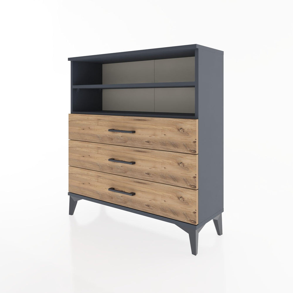 Woodntry Modular Dresser Anthracite 88x30x84 cm with Drawers and Shelves CR6-2