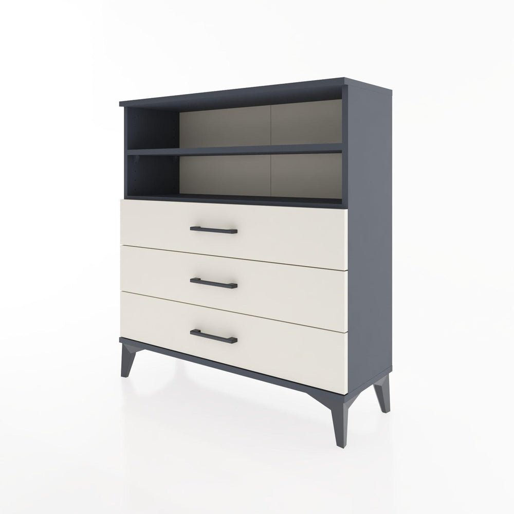 Woodntry Modular Dresser Anthracite 88x30x84 cm with Drawers and Shelves CR6-2