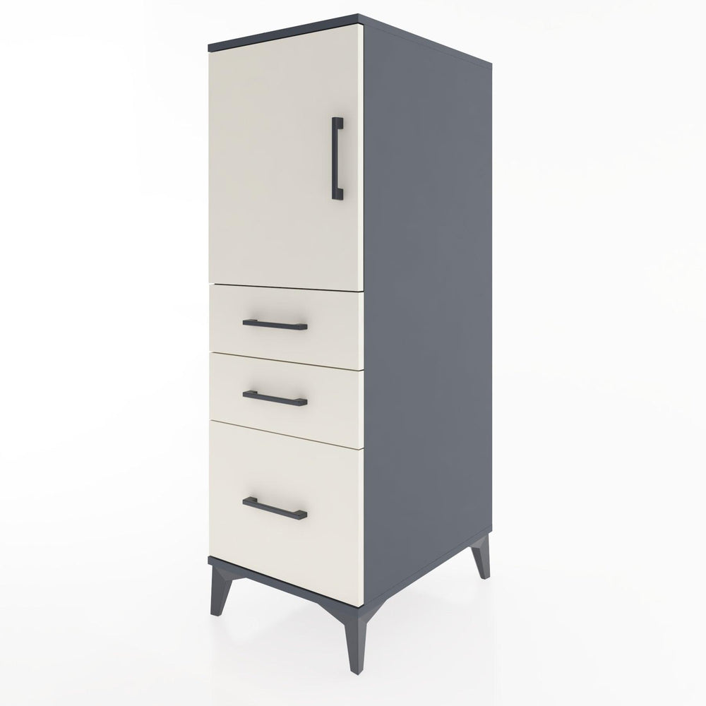 Woodntry Modular Cabinet Anthracite 44x59x122 cm with Doors and Drawers KC6-2