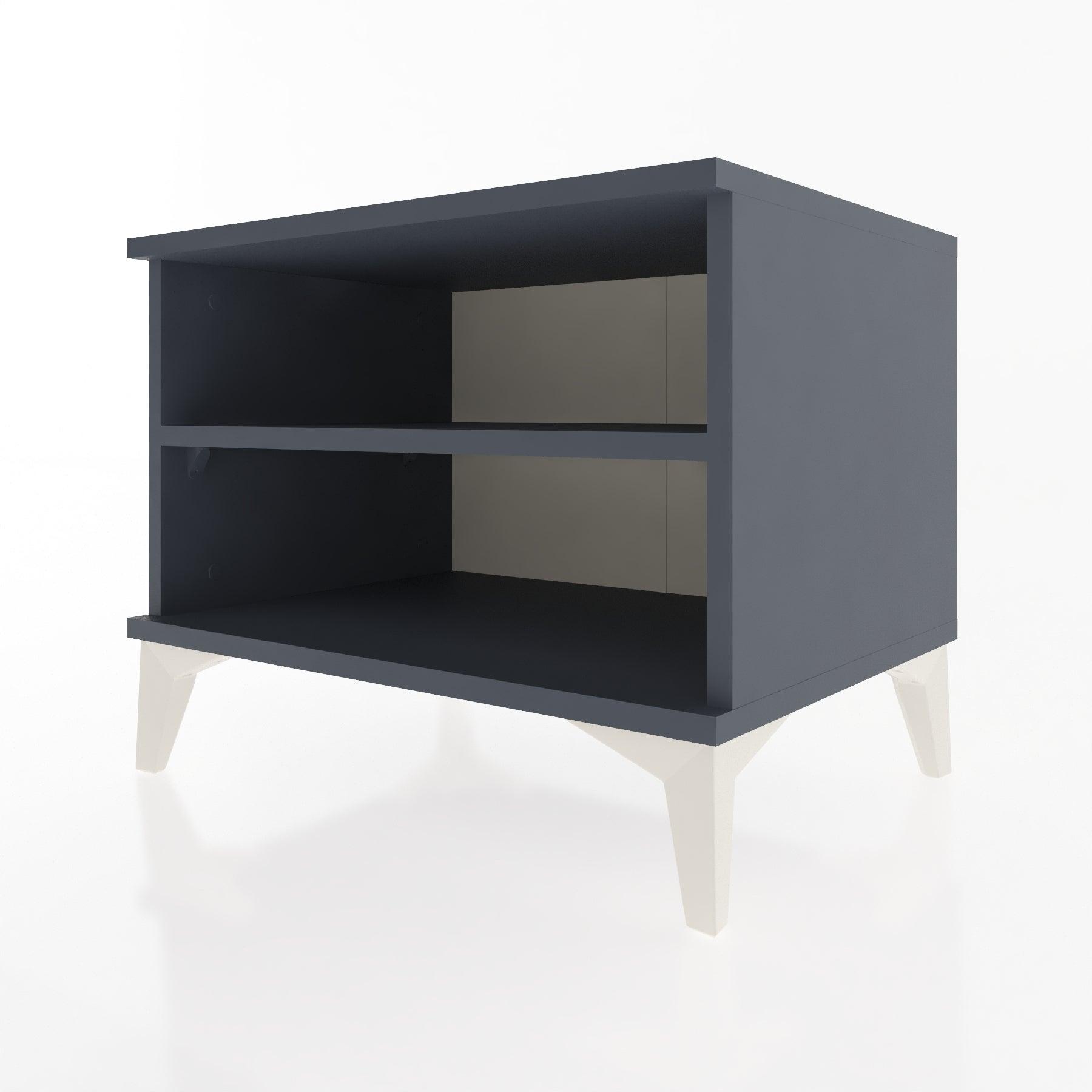 Woodntry Modular Nightstand Anthracite 60x44x68 cm with Shelf R6-2