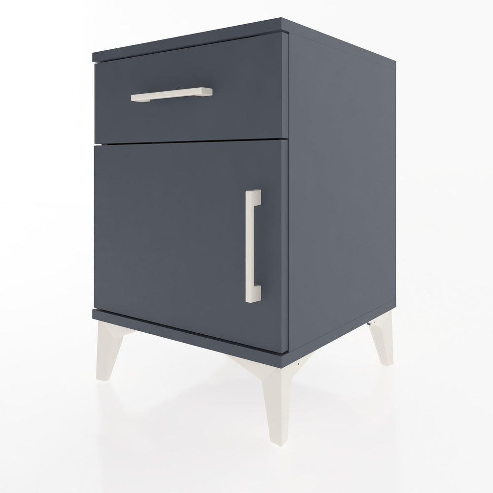 Woodntry Modular Nightstand Anthracite 44x44x52 cm with Cover and Drawer KC6-2