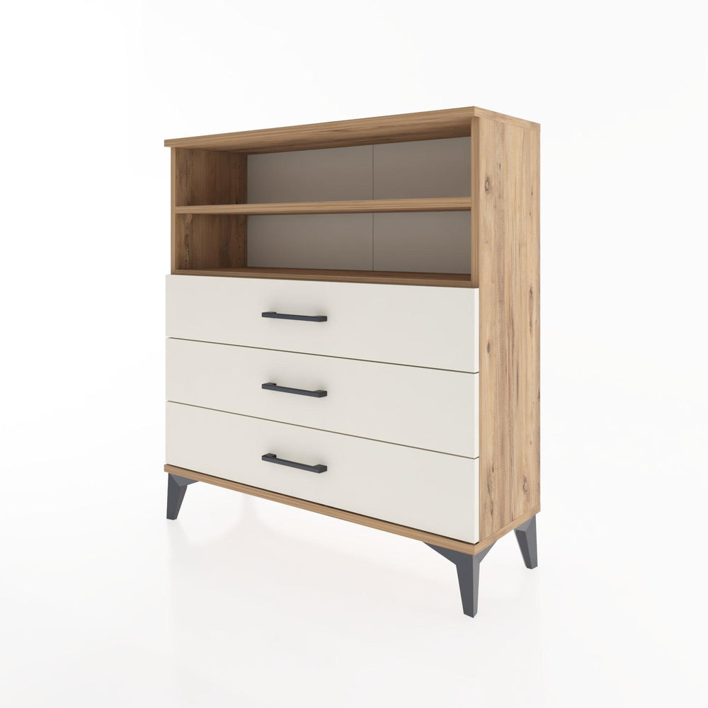 Woodntry Modüler Şifonyer Çam 88x30x84 cm Çekmeceli ve Raflı CR6-3