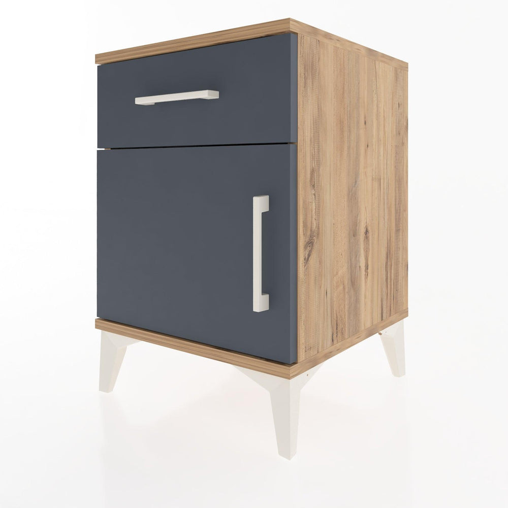 Woodntry Modular Nightstand Pine 44x44x52 cm with Cover and Drawer KC6-3