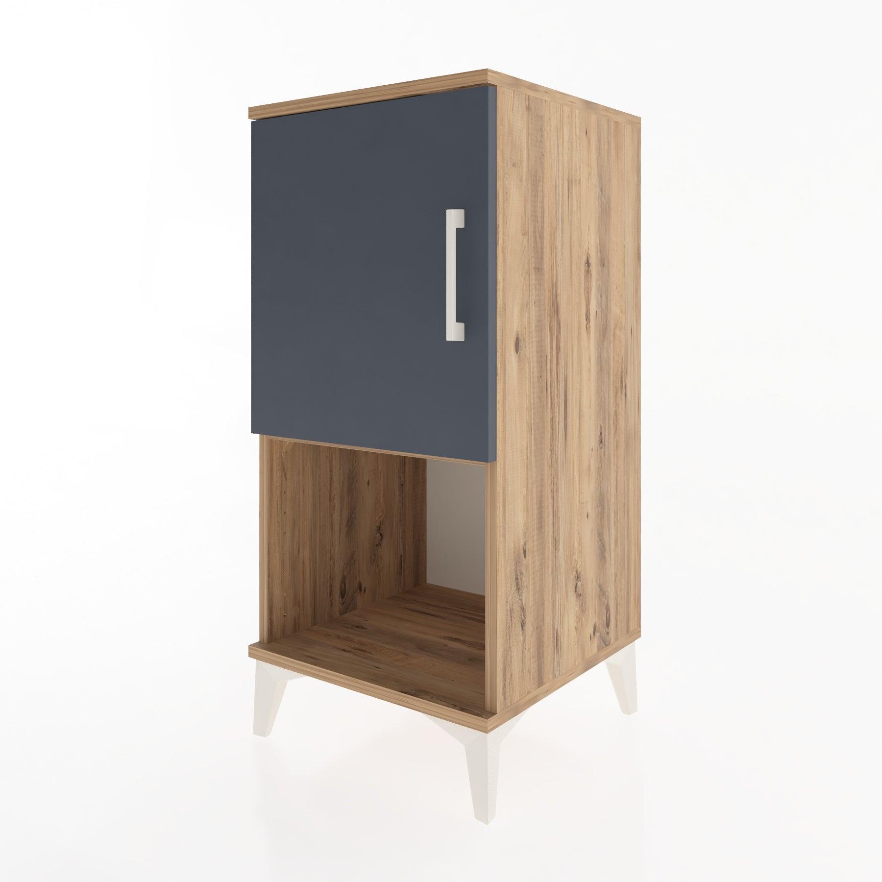 Woodntry Modular Nightstand Pine 44x44x84 cm with Cover and Shelf KR28-3