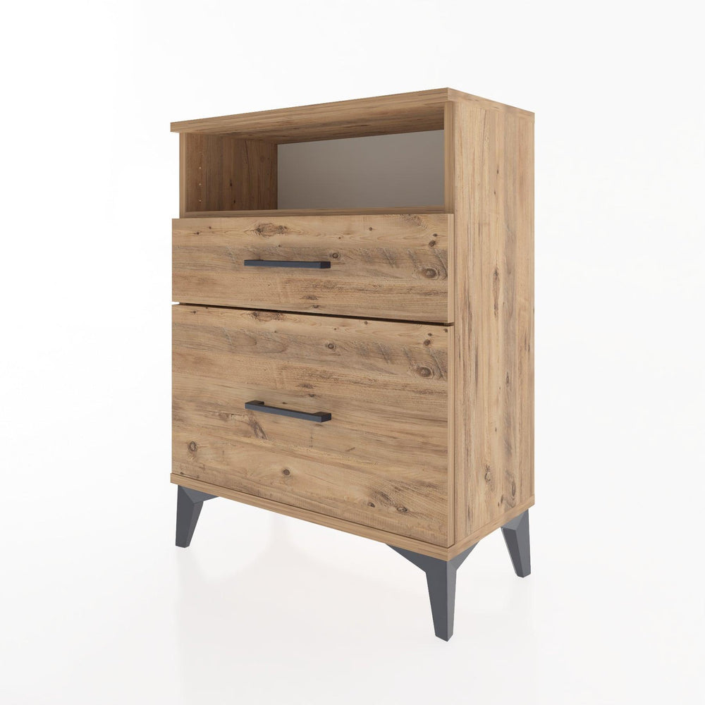 Woodntry Modüler Komodin Çam 60x30x68 cm Çekmeceli ve Raflı CR6-3