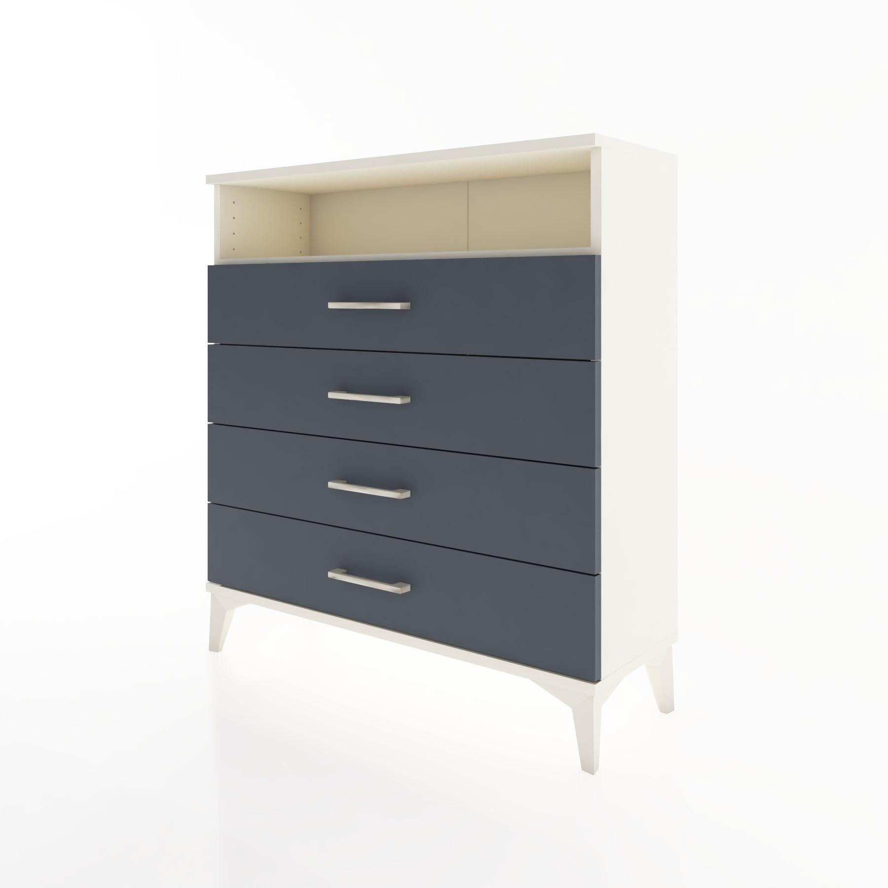 Woodntry Modular Dresser Moonstone 88x30x84 cm with Drawers and Shelves CR7-1