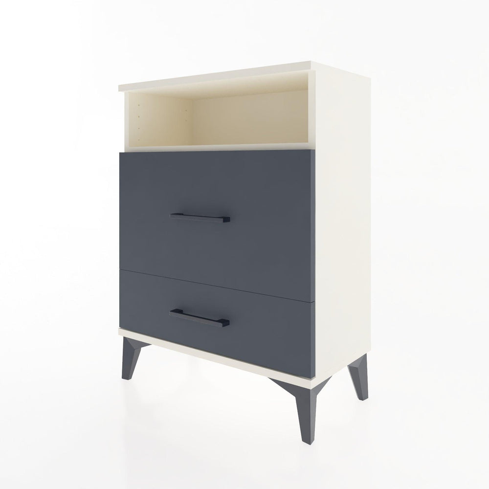 Woodntry Modular Nightstand Moonstone 60x30x68 cm with Drawer and Shelf CR7-1