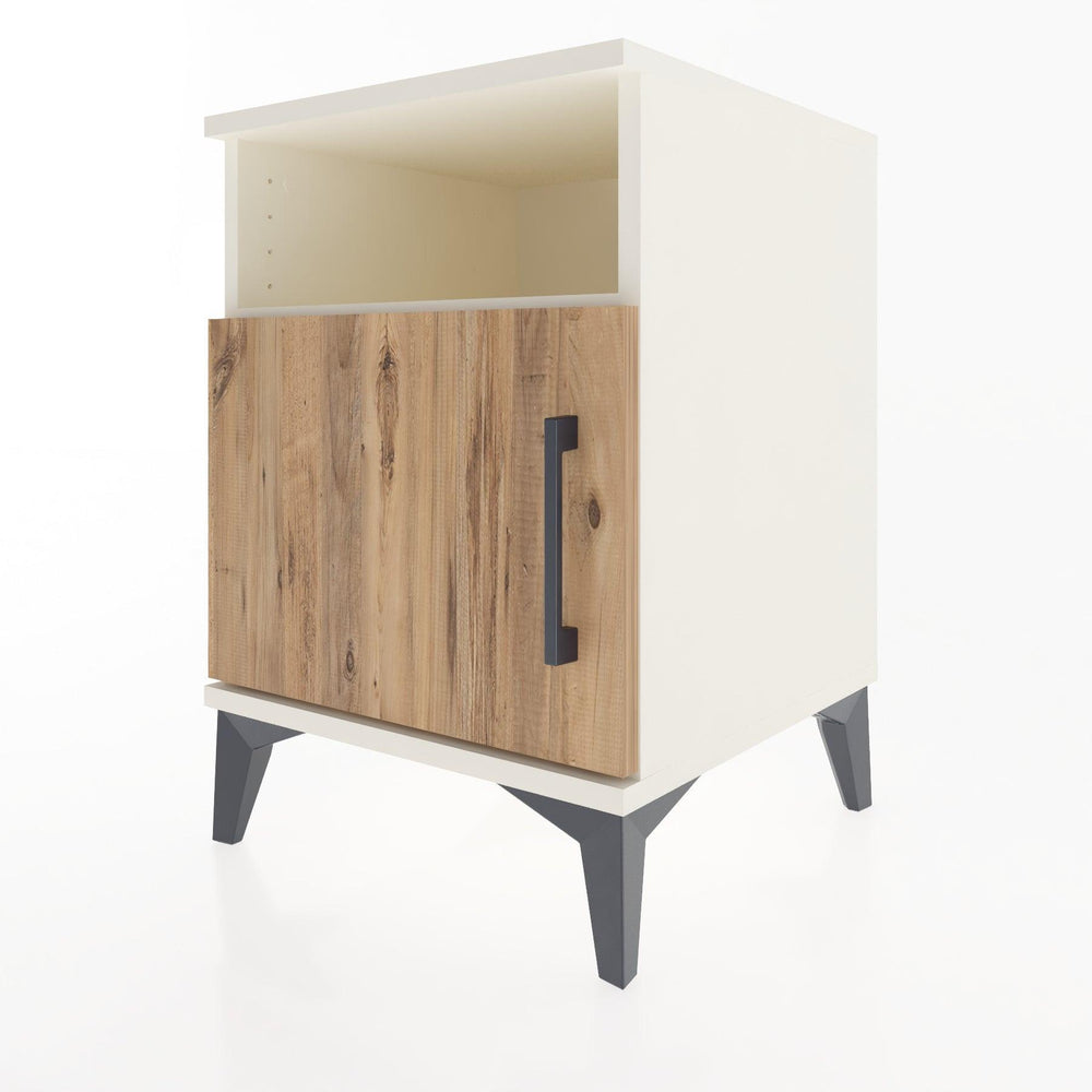 Woodntry Modular Nightstand Moonstone 44x44x52 cm with Cover and Shelf KR7-1